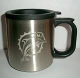 Miami Dolphins Stainless Steel Team Logo Coffee Travel Mug