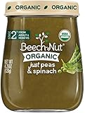 Beech-Nut Just Organic Stage 2 Purees - Just Peas & Spinach - 4.25 Oz - 10 pk