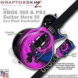 Alecias Swirl 01 Purple WraptorSkinz Skin fits XBOX 360 & PS3 Guitar Hero III Les Paul Controller (G