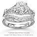 14k W Gold Side Stone Elegant 1/2Ct Diamond Bridal Set