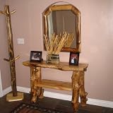 Aspen Lodge Log Entry Table with Shelf