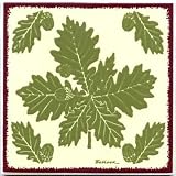 OAK LEAVES TILE, OAK LEAVES WALL PLAQUE, OAK LEAVES with ACORNS TRIVET-BB-2 by Besheer Art Tile, Bedford New Hampshire. U.S.A.