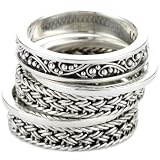 LOIS HILL Thai Weave 5 Stack Granulated Band R