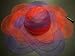 Wide Brim Poly Braid Fashion Hat / Purple & Red / Red Hat Lady Society photo