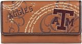 Fossil Wallet - Texas A&M - Flap Clutch (Color: Saddle)