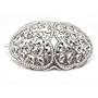 Sterling Silver Ornate Flowered Hair Pin Clip Barrette