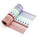 BEST Washi Masking Tape (Set of 10) Japanese Paper Tape Collection - An Assortment of Decorative Tape Mix of Red, Blue, Purple, Colorful Geometric Patterns for Adhesive Scrapbooking Get Creative Now!