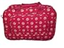 Designer Carry On Bag - Raspberry Paw Design 13" Carry On Bag (Dog Paw Print) Detachable Strap - Raspberry with White Paws