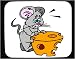 Decorated Mouse Pad with eating, food, mouse, rodent, cheese