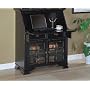 Classic Antique Black Finish Fold-Down Secretary Desk