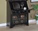 Classic Antique Black Finish Fold-Down Secretary Desk