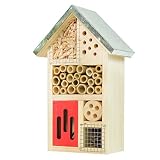 NiteangeL® Wooden Insect House, Perfect Home for Ladybirds and Lacewings, as well as Bees, Size 10 x 6 x 3.5 inch