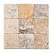 Andean Cream Peruvian Travertine 4 X 4 Tumbled Field Tile - 4-pcs. Sample Set
