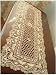 Vintage All Handmade bobbin lace table runner-Ecru