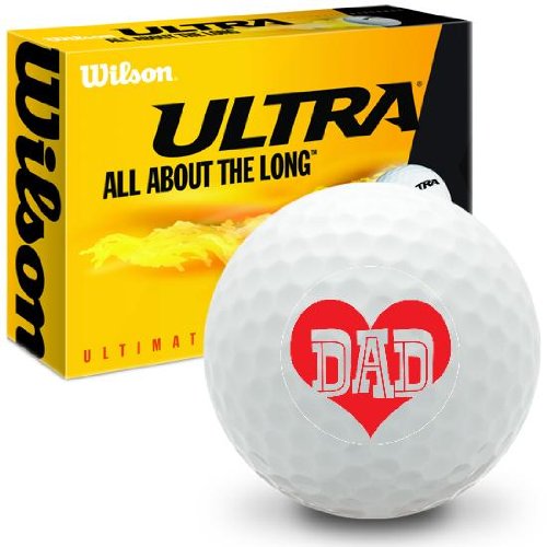 I heart Dad - Wilson Ultra Ultimate Distance Golf Balls