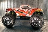Eigenschaften HIMOTO  / 1:10 HSP MONSTERTRUCK VIPER XST mit kugelgelagerter Radaufhängung weiss/orange