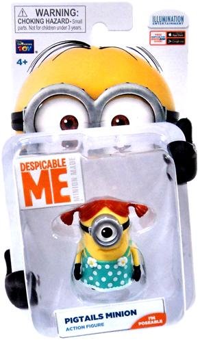 Despicable Me Minion Made Poseable 2 Inch Action Figure Pigtails Minion