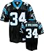 DeAngelo Williams Jersey: Reebok Black Replica #34 Carolina Panthers Jersey - Small