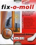 Fix-O-Moll-Schaumstoffdichtung f�r Fenster & T�ren (6m) f�r Spaltenbreite 1-3,5mm (Dichtung: 4mmx10mm)
