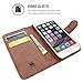 Snugg iPhone 6 Plus / 6S Plus Wallet Case – Leather Card Case Wallet with Handy Stand Feature – Legacy Series Flip Phone Case Cover in Distressed Brown