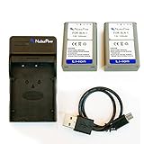 【 6ヶ月保証 】 オリンパス BLN-1 ＋ USB充電器のセット 互換バッテリー OLYMPUS OM-D E-M1/OM-D E-M5/PEN E-P5...Nucleus Power製 (バッテリー2個 + USB充電器)