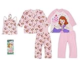 ▲▽ディズニー【Disney】国内正規品△▼プリンセスソフィアパジャマ２枚とバッグの３点お楽しみセット80cm：90cm：95cm (95cm, プリンセスソフィア)