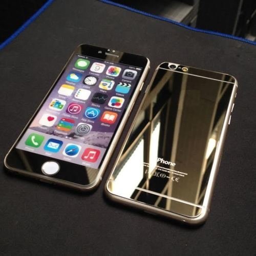 iPhone 6 (4.7 Inch Only) Screen Protector, Front+Back Mirror Tempered Glass Film Screen Protector Cover for iPhone 6 4.7 Inch [2-Pack][Crystal Clear]-Gold
