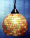 Ceiling Pendant Lamp - Mosaic Fire Cut Glass
