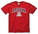 Campus Colors NCAA Adult Gameday Cotton T-Shirt - Premium Quality - Semi-Fitted Style - Officially Licensed Product (Arizona Wildcats - Red, Small)