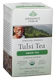 Organic India Tulsi Green Tea, 18-Count Teabags (Pack of 6)