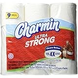 Charmin Ultra Strong Bathroom Tissue, 9 Family Rolls, 187 - 2 ply sheets Per Roll