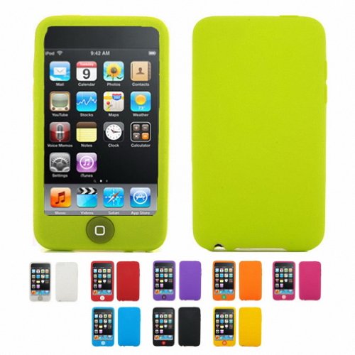 External hard drive:GREEN Apple iPod Touch 3 3G 3rd Generation 16GB 32GB 64GB CANDY Silicone Case Skin Cover+ Free Screen Protector (Many Colors Available)