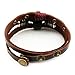 Multilayer Lotus Flower Amulet Leather Wrap Bracelet