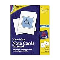 Avery Personal Creations Textured Heavyweight Note Card and Envelopes, 4-1/4 x 5-1/2, 50 per Box