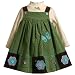 Bonnie Jean Baby/Infant Girls 12M-24M 2-Piece SAGE-GREEN BROWN IVORY PIN DOT BUTTERFLY FLOWER PATCHWORK Party Jumper Dress Set