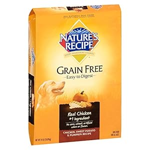Nature's Recipe Grain Free Chicken, Sweet Potato & Pumpkin Recipe Dry Dog Food, 24-Pound