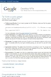 Google Desktop APIs Blog