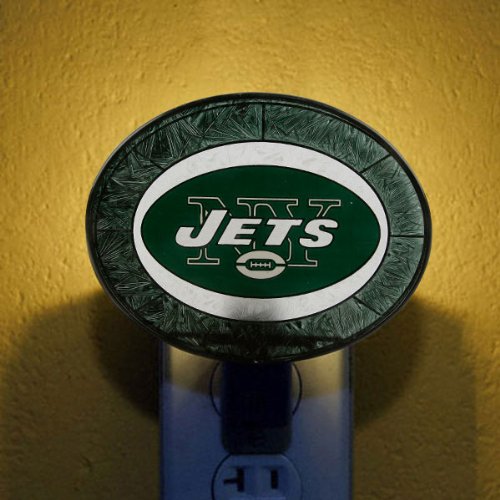 New York Jets Art Glass Night Light
