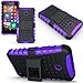 ElBolt 3 in 1 Bundle Nokia Lumia 635 / Nokia Lumia 630 Armor Grenade Stand Hard Gel Case - Purple with Free Ultra-Sensitive Stylus Pen and Premium Screen Protector by BeautyCentral TM