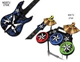 Protective skins for Guitar Hero 4 "World Tour" Guitar and Drum Set - fits  ....