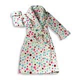 Sweet n Sassy - Girls Fleece Robe, Ivory, Multi - Runs Small