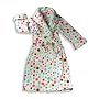 Sweet n Sassy - Girls Fleece Robe, Ivory, Multi - Runs Small