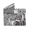 Cyber Tyvek Mighty Wallet Circuit Boards Chips - 8x10 cm