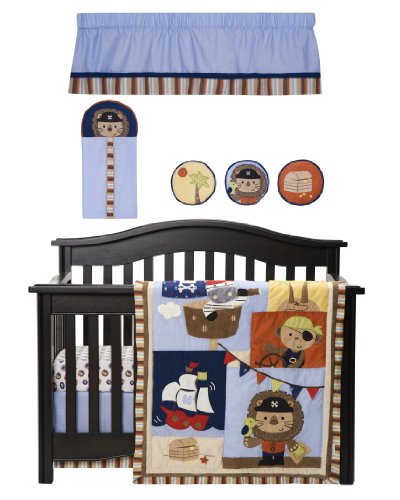 Kids Line 9 Piece Crib Bedding Set, Pirate Party