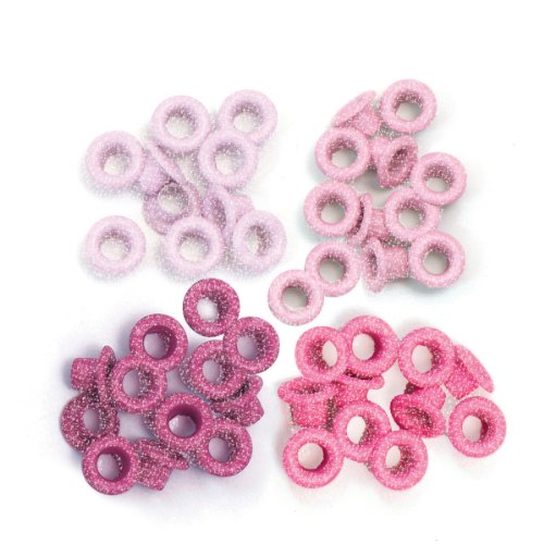 Unbekannt We R Memory Keepers 18676016 - Crop-A-Dile - Eyelets, 4 Farbt&ouml;ne &agrave; 15 St&uuml;ck, glitter pink