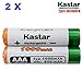 Kastar AAA (2-Pack) Ni-MH 1000mAh Super High-Capacity Rechargeable Batteries Pre-Charged for Panasonic HHR-4DPA/4B HHR-55AAABU HHR-65AAABU and More