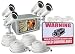 Ultra Compact Web Ready DVR Security System - Digital Video Recorder with Built-in 7" LCD with 4 Hi-Res Indoor/Outdoor Night Vision Surveillance Cameras (CLEARVU1), Bonus 4 Pack of 60 Foot Camera Extension Wires (CVW62) & Bonus Video Surveillance Security Warning Sign Aluminum with 3M Reflective Coating 12x18" (SGN100)