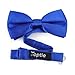 TopTie Mens Formal Solid Royal Blue Satin Bow Tie