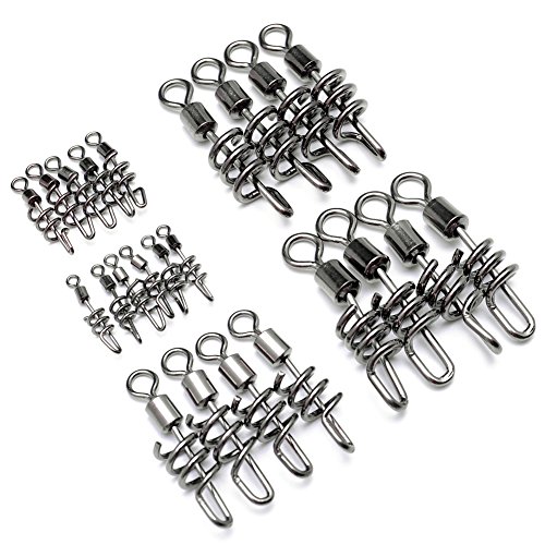 Yoshikawa Saltwater Cork Screw Stainless Steel Fishing Swivel with Swirl Connector