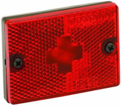 Wesbar Side Marker/Clearance Light with Reflex Lens and 18-Inch Pigtail, Red